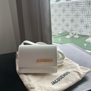 Jacquemus White Mini Leather Shoulder Bag
